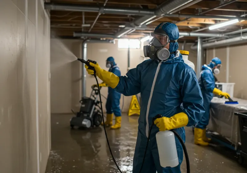 Basement Sanitization and Antimicrobial Treatment process in Stewart County, GA